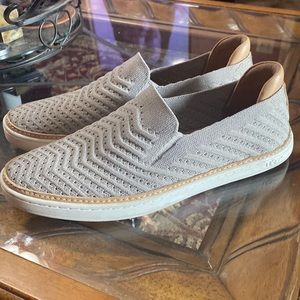 Shimmery Gray and Tan Slip Ons by Ugg